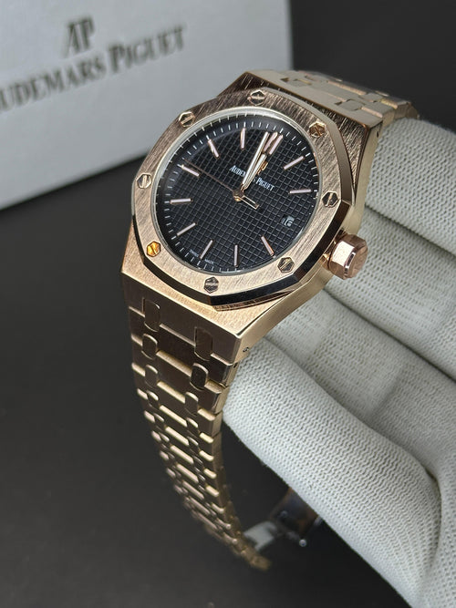 Classic Royal Oak 41mm Gold Black Dial Watch