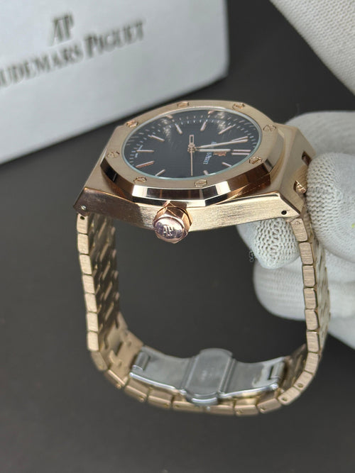 Classic Royal Oak 41mm Gold Black Dial Watch